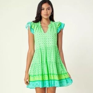 nwt HALE BOB Sarila Voile Dress in Lime